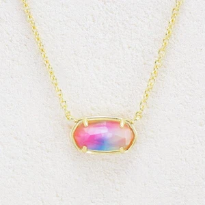 Collana Pendente Piccolo Kendra Scott Grayson Acquerello Illusione Tono Oro Nuova Senza Etichette - Foto 1 di 6