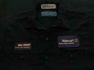 Walmart Auto Care Center Employee Work Uniform Shirt Blue Men's Large - Picture 1 of 2