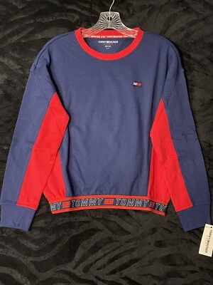 Camisa deportiva Tommy Hilfiger para mujer azul manga larga talla pequeña Foto 1 de 2