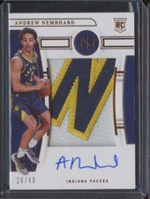 2022-23 National Treasures ANDREW NEMBHARD Rookie Patch Auto Bronze /49 RPA CK2