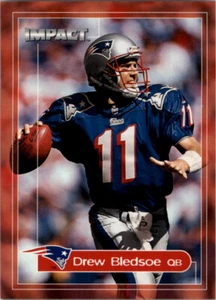 2000 Impact #182 Drew Bledsoe WSU New England Patriots NFL Football Card Base - Picture 1 of 2