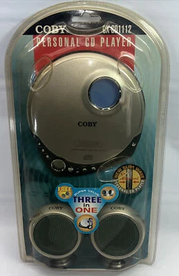 Coby Personal CD Player Kopfhörer Mini Lautsprecher CX-CD1112 Factory Sealed Neu - Bild 1 von 4