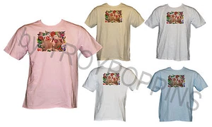 1-POSANDO LECHONES BEBÉ CERDOS MARIPOSA DIVERSIÓN GRANJA GRÁFICA IMPRESO CAMISETA JUVENIL NIÑOS - Imagen 1 de 6