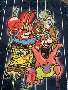Pantalones cuadrados pequeños Bob Esponja Jersey 1999 azul Nickelodeon - Imagen 1 de 11