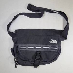 Vintage The North Face Messenger Shoulder Bag Satchel Reflective Stripe Black - Picture 1 of 7