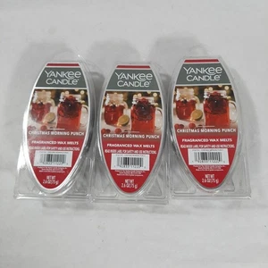 3pk Yankee Candle 2.6oz Wax Melts Christmas Morning Punch - Picture 1 of 2