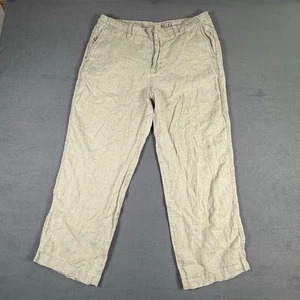 Tommy Bahama RELAX 100 % Lounge Leinenhose Herren Large khaki hellbraun creme 35 x 32 * - Bild 1 von 8