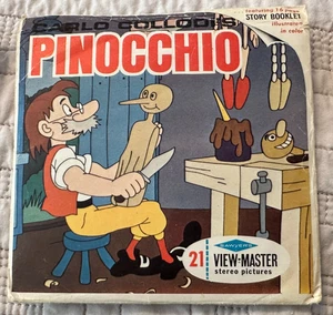VINTAGE VIEW MASTER DISNEY PINOCCHIO 1959 3 REELS VERY RARE B 311 - Picture 1 of 1