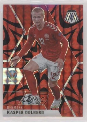2021 Panini Mosaic UEFA Euro 2020 Reactive Red Mosaic Prizm Kasper Dolberg #39 - Image 1 of 2