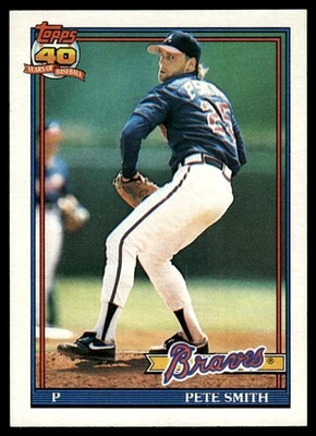 1991 Topps #383 Pete Smith - Image 1 of 2