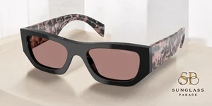 PRADA PR A01S 13P60B Black Light Brown 53 mm Women's Sunglasses - Picture 1 of 2