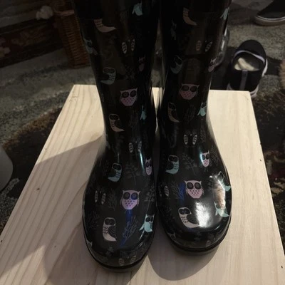 Botas de jardín de lluvia de goma CAPELLI NEW-YORK para mujer con hebilla de media pantorrilla talla 10 Foto 1 de 4