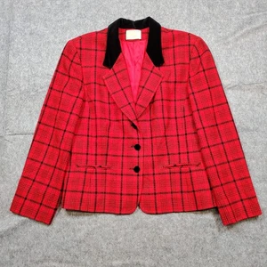 Vintage Pendleton Blazer Jacket Womens 16 Virgin Wool USA Made Holiday Christmas - Picture 1 of 13