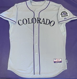 Authentic Colorado Rockies On-Field Grey Road Cool Base Jersey 48 Neu - Bild 1 von 7