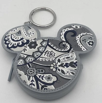 Vera Bradley Disney Mickey Mouse Bolso con Cremallera Dije Piccadilly Paisley Monedero Foto 1 de 4