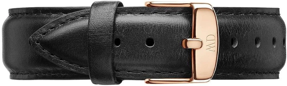 Daniel Wellington DW00200007 Classic Sheffield Italian Leather Watch Band, Black - Image 1 of 3