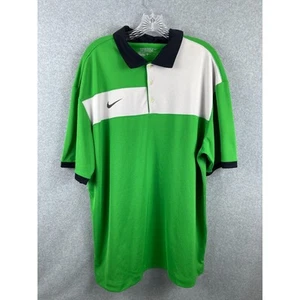 Nike Golf Tour Performance Poloshirt Herren XL Grün Weiß Color Block - Bild 1 von 9