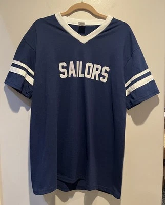 Women's Augusta Sportswear “SAILORS” Shirt, V-Neck, Navy w/White Size LG - Image 1 of 4