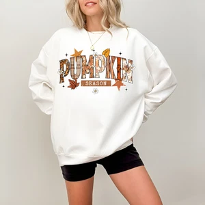 Pumpkin Season Hoodie Herbst Herbst Sweatshirt Kuschelig Oversize Pullover Pumpkin - Bild 1 von 7