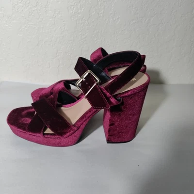 Mossimo Supply Alexandra Tacones Plataforma Mujer 10 Borgoña Gruesas Sandalias Y2K Foto 1 de 4