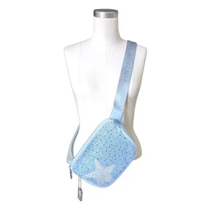 Annsley Vintage Havana Crossbody Belt Bag Beaded Versatile Purse Adjustable Blue - Picture 1 of 7