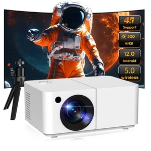 4K Mini LED Projector 4K Native 1080P Full HD 12000 LM Android Home Movie HDMI - Picture 1 of 13