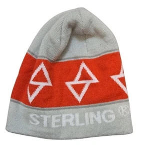 NWT Locale Sterling Beanie Hat Adult Winter Cap One Size Unisex Orange Gray  - Picture 1 of 4