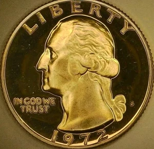 🔥 UNCIRCULATED 1972-S (DCAM) PROOF WASHINGTON QUARTER DDO W/ DDR & RPM VARIETY  - Picture 1 of 15
