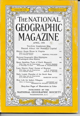 National Geographic Magazine (April 1956) Volume 109, Number 4 No Supplements - Image 1 of 2