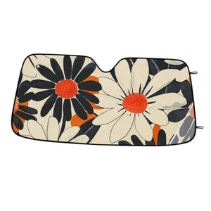 Sun Visor for Car Windshield Shade, Cars Shade Front Windshield, Flower Orange - Picture 1 of 8