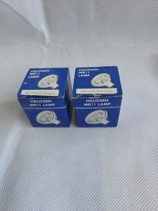 2 x MR11 35MM G4 12V COLOURED 20W 20W HALOGEN DICHROIC SPOT LIGHT LAMP/BULB Blue - Picture 1 of 3