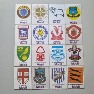 Mobil Football Club Badges Silk 1983 Unused Excellent Condition. Pick & Select - Picture 1 of 17