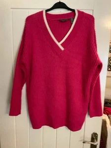 Ruth Langsford cross over neck long line tunic sweater, size medium - Picture 1 of 3