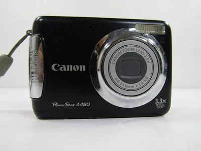 Cámara digital Canon PowerShot A480 10,0 MP - negra Foto 1 de 4