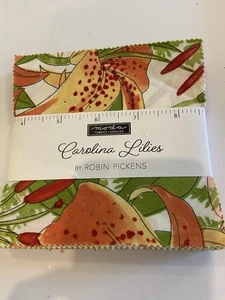 Quilt Fabric Charm Pack 5" square Moda 42 ct. "Carolina Lilies" robin pickens - Picture 1 of 6