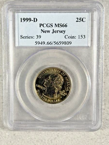 1999-D New Jersey State 25C Quarter PCGS MS66 #2P49 - Picture 1 of 2