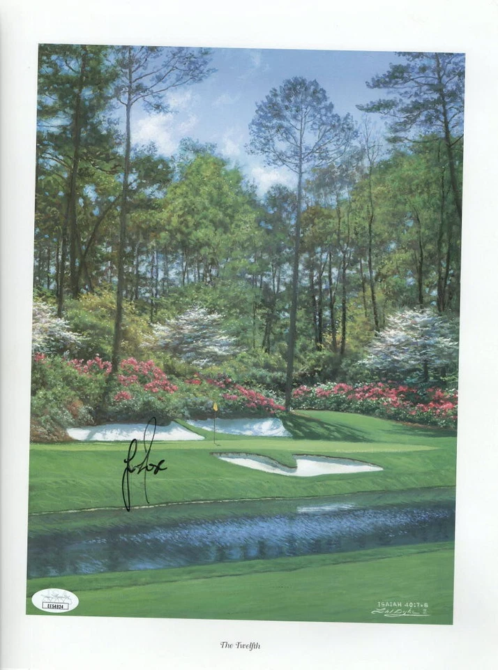 LITOGRAFÍA AUTOGRAFIADA FIRMADA POR JUSTIN ROSE 11x14 AUGUSTA NATIONAL LARRY DYKE - JSA Foto 1 de 1