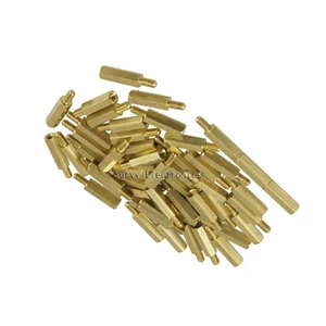 50pcs New Brass Hex Stand-Off Pillars Male to Female 6mm + 12mm M3 Good Quality - Picture 1 of 1