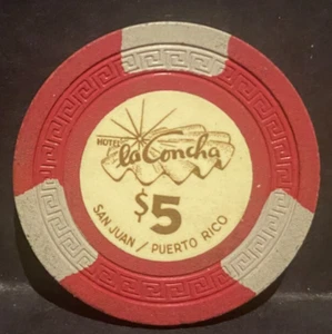 Puerto Rico, HOTEL LA CONCHA, Casino Chip, 5,00 $ - Bild 1 von 2