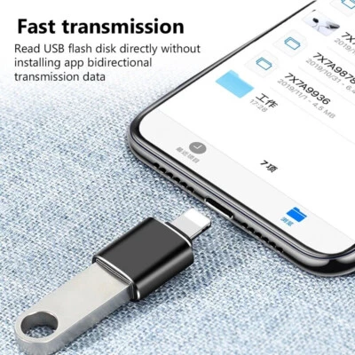 USB A to OTG Adapter for iPhone iPad USB Stick Camera Data Fast Loading 3.0 NEW - Image 1 of 4