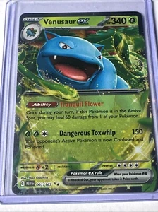 Pokémon Venusaur EX 003/165 Double Rare Holo - Scarlet & Violet 151 English Card - Picture 1 of 2
