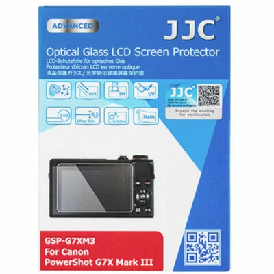JJC GSP-G7XM3 Optical GLASS LCD Screen Protector For Canon G7X III camera cover - Image 1 of 4