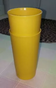 Vintage Tupperware Yellow 12 Oz. Tumblers / # 873 / Set of 2 - Picture 1 of 4