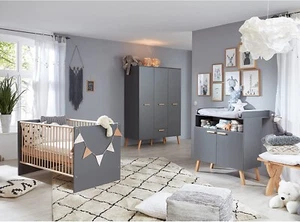 Babyzimmer Mats komplett 3-teilig in grau mit viel Stauraum - Bild 1 von 11