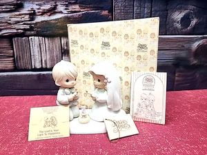 Precious Moments 1988 Der Herr ist dein Licht zum Glücklichsein 520837 Brautpaar - Bild 1 von 9