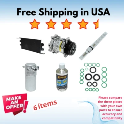 Compresor, condensador y secadores aire acondicionado apto para Chevrolet Express 1500 1998 Foto 1 de 4