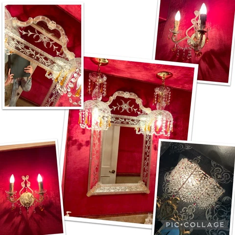 Auth HiEND CHandi Lighting CUstom 6p Venetian Mirror Sconces fixture lamps Cover