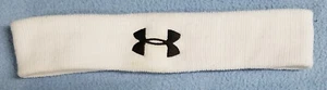 White UnderArmour Headband One Size Fits Most Sweat Tennis Running Basketbal - Picture 1 of 2