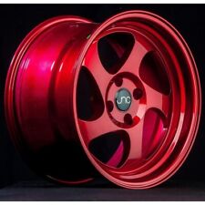 SET OF 4 JNC WHEELS JNC034 17x9 5x114.3 +25 CANDY RED