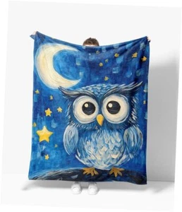 Blanket Warm Plush Flannel Throw Blanket Super Soft Fleece Cozy 40"X50" Owl - Picture 1 of 8